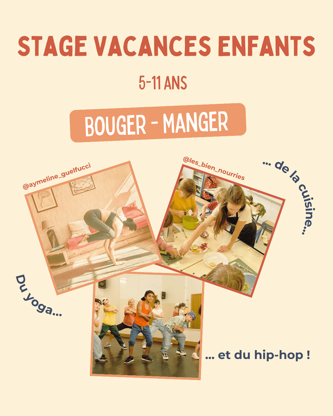 stage vacances enfant